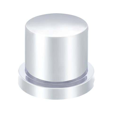 3/4" X 1 1/4" Chrome Plastic Flat Top Nut Cover - Push-On (10 Pack)