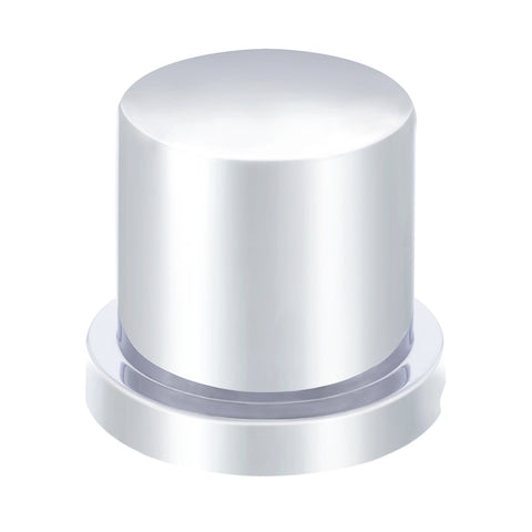 33mm X 1 5/8" Chrome Plastic Flat Top Nut Cover - Push-On