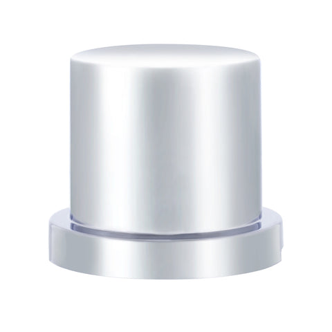 33mm X 1 5/8" Chrome Plastic Flat Top Nut Cover - Push-On