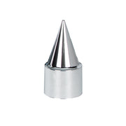 33mm x 4 1/4" Chrome Plastic Stiletto Nut Cover - Thread-On (60 Pack)