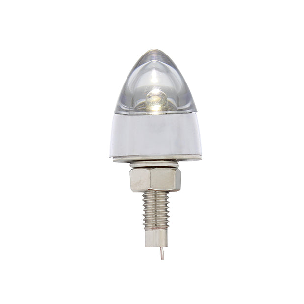 White LED Bullet License Plate Fastener (2 Pack)