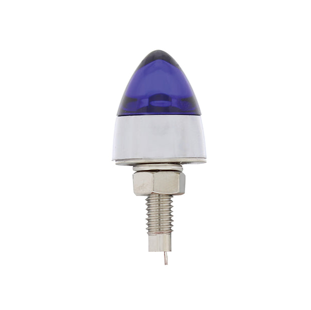 LED Bullet License Plate Fastener - Blue (2 Pack)