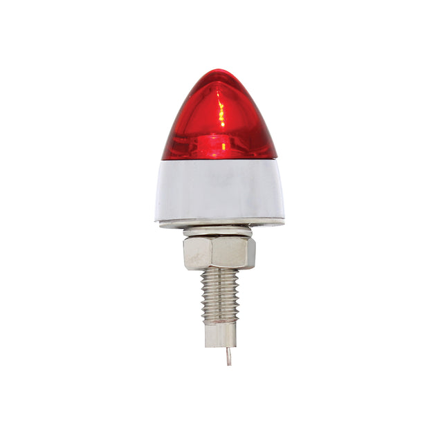 LED Bullet License Plate Fastener - Red (2 Pack)