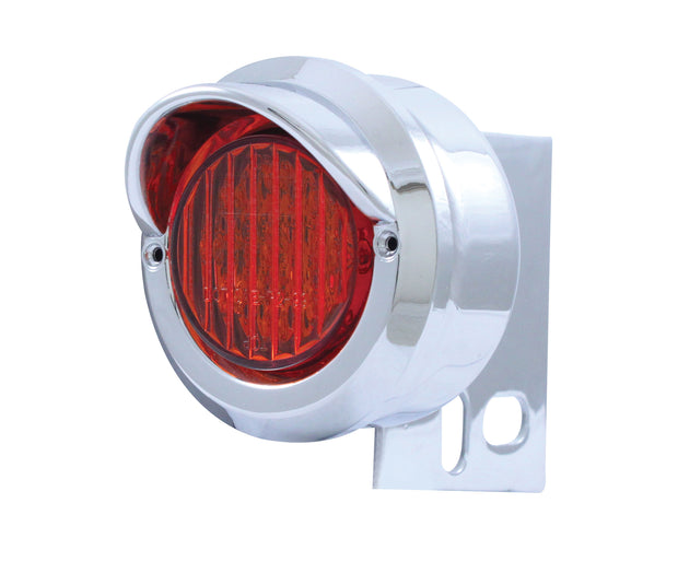 9 LED Mud Flap Hanger End Light w/ Visor - Red LED/Red Lens