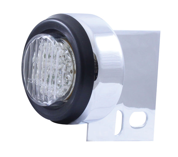 9 LED Mud Flap Hanger End Light w/ Grommet - Amber LED/Clear Lens