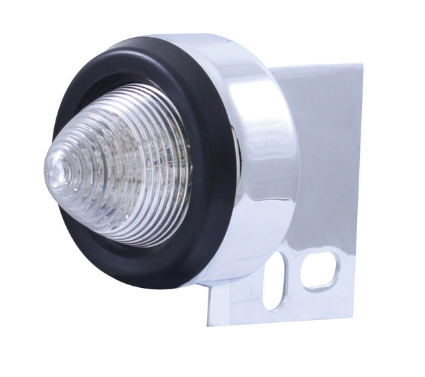 9 LED Beehive Mud Flap Hanger End Light w/ Grommet - Amber LED/Clear Lens