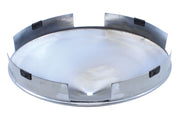 4 Even Notched Chrome Front Hub Cap w/ 3 Bar Spinner - 1" Lip