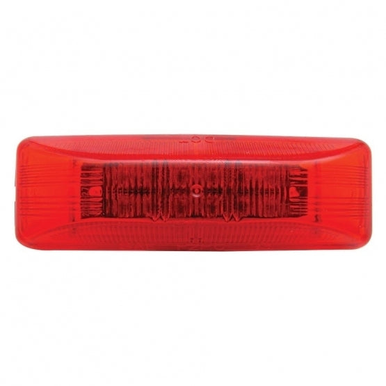 12 RED LED RECTANGULAR CLEARANCE/MARKER LIGHT - RED LENS 