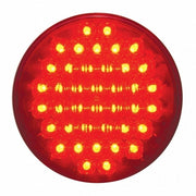 40 RED LED 4" S/T/T LIGHT W/ CHROME REFLECTOR - RED LENS 