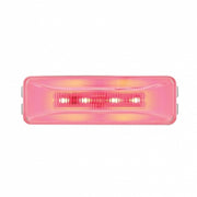 10 RED LED RECTANGULAR CLEARANCE / MARKER LIGHT - GLO LIGHT - CLEAR LENS