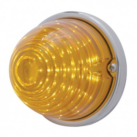  17 AMBER LED BEEHIVE CAB LIGHT FLUSH MOUNT KIT - AMBER LENS