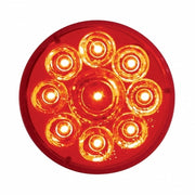 9 RED LED 2 1/2" REFLECTOR CLEARANCE/MARKER LIGHT - RED LENS