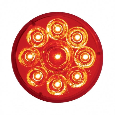 9 RED LED 2 1/2" REFLECTOR CLEARANCE/MARKER LIGHT - RED LENS