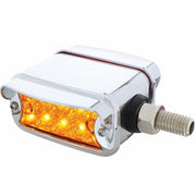10 AMBER/10 RED LED DUAL FUNCTION STRAIGHT MOUNT DOUBLE FACE REFLECTOR LIGHT W/HORIZONTAL VISOR - AMBER LENS/RED LENS