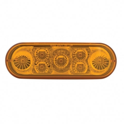 7 AMBER LED OVAL S/T/T & P/T/C LIGHT - AMBER LENS