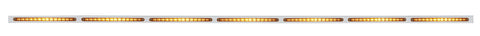 94" Stainless Light Bracket w/ Seven 14 LED 12" Light Bars - Amber LED/Amber Lens