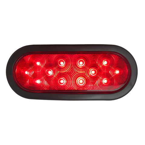 OVAL 12 LED RED STOP TAIL TURN BRAKE LIGHT KIT