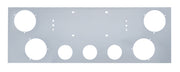 Stainless Steel Rear Center Light Panel W/ Four 4" Light Cutouts & Three 2 1/2" Light Cutouts