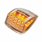 17 AMBER LED SQUARE REFLECTOR CAB LIGHT - CLEAR LENS
