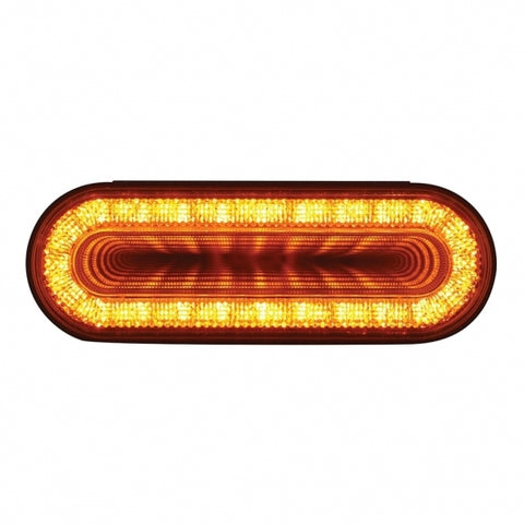 24 LED 6" OVAL S/T/T & P/T/C "MIRAGE" LIGHT - AMBER LED/AMBER LENS