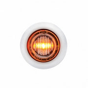 STAINLESS STEEL 3 AMBER LED MINI CLEARANCE/MARKER LIGHT - CLEAR LENS