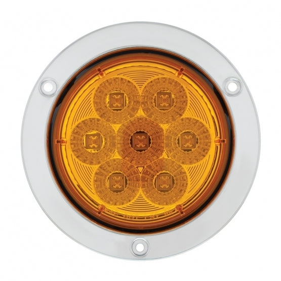 7 LED 4” P/T/C DEEP DISH LIGHT - AMBER LED/AMBER LENS