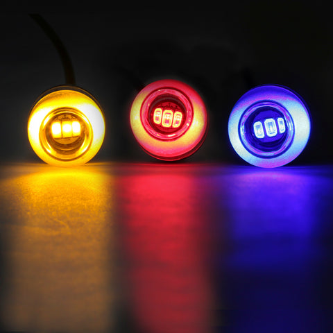 ROUND MARKER LIGHT FROST 3/4IN 3 LED