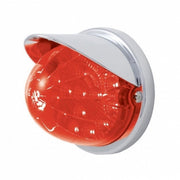 17 RED LED WATERMELON REFLECTOR CAB LIGHT FLUSH MOUNT KIT WITH VISOR - RED LENS