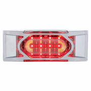 16 LED REFLECTOR CLEARANCE/MARKER LIGHT WITH CHROME BEZEL- RED/CLEARD LENS