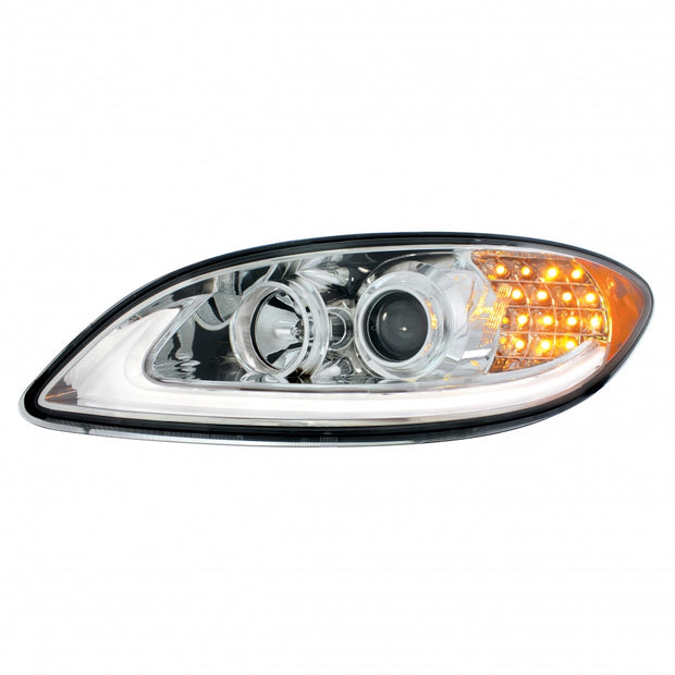 Black Projection Headlight With LED Turn Signal For IN Prostar