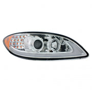 Black Projection Headlight With LED Turn Signal For IN Prostar