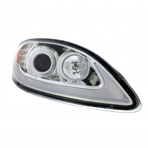 Black Projection Headlight With LED Turn Signal For IN Prostar