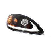 Black Projection Headlight With LED Turn Signal For IN Prostar