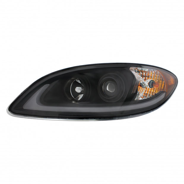 Chrome Projection Headlight With LED Light Bar For IN Prostar