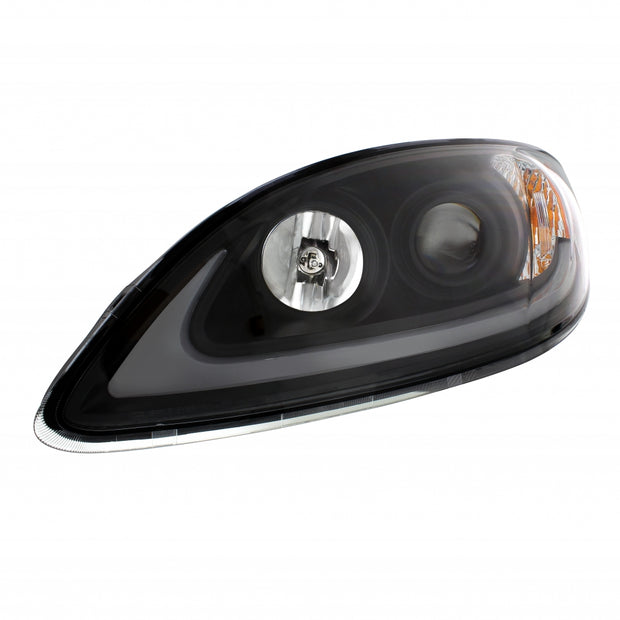 Chrome Projection Headlight With LED Light Bar For IN Prostar