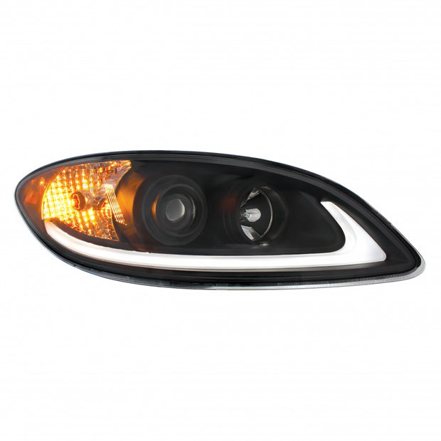 Chrome Projection Headlight With LED Light Bar For IN Prostar