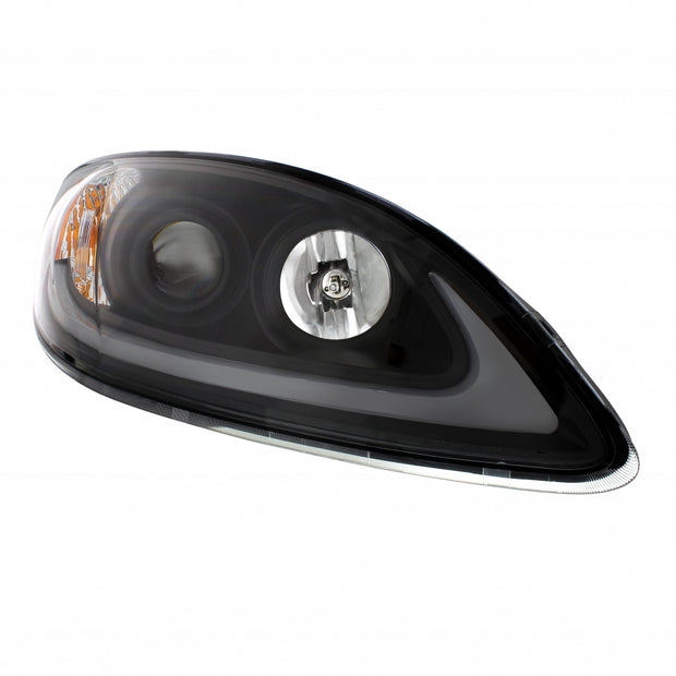 Chrome Projection Headlight With LED Light Bar For IN Prostar