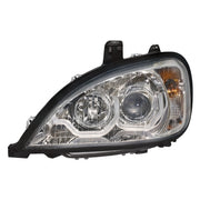 Chrome Projection Headlight For 1996-18 Freightliner Columbia w/ Dual Function Light Bar