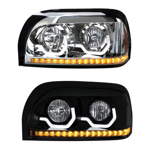 Freightliner Century Headlight w/ LED Turn Signal & Light Bar