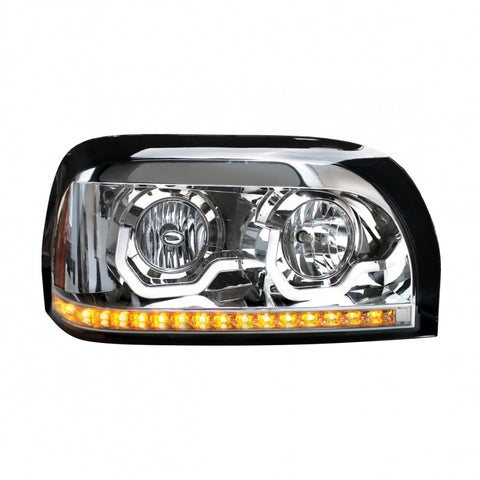 Freightliner Century Headlight w/ LED Turn Signal & Light Bar