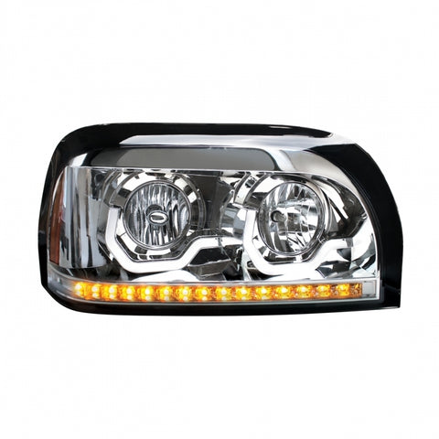 Freightliner Century Headlight w/ LED Turn Signal & Light Bar