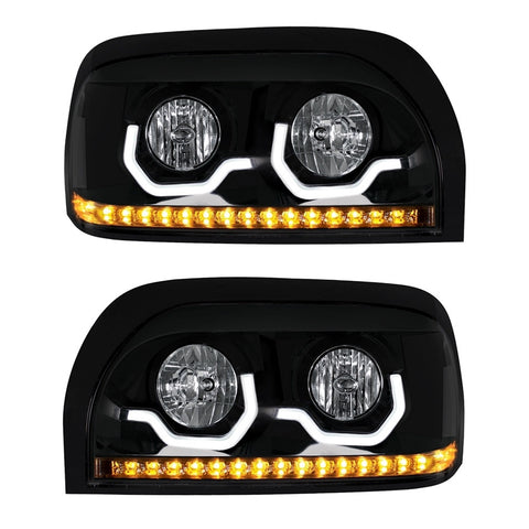 Freightliner Century Headlight w/ LED Turn Signal & Light Bar