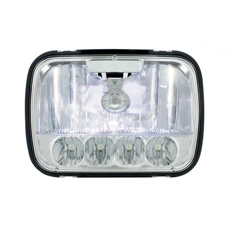 5 High Power LED 5" x 7" Crystal Headlight - High & Low Beam
