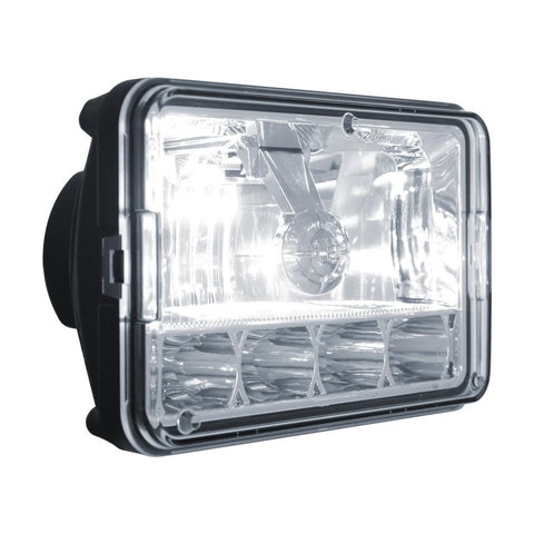 5 LED 4" x 6" Crystal Headlight - High & Low Beam