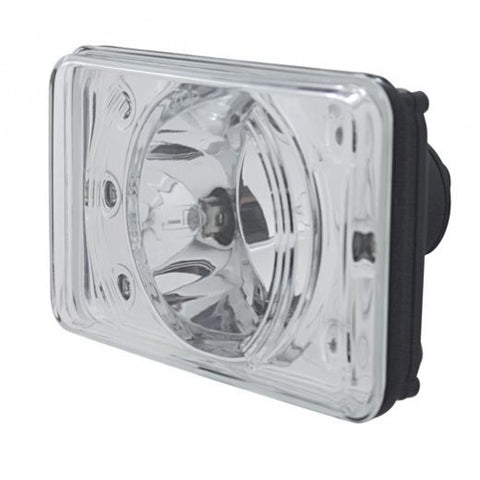 4" x 6" Crystal Projection Headlight w/ 6 White LED Position Light - High Beam