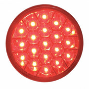 19 RED LED 4" ROUND REFLECTOR S/T/T LIGHT - RED LENS