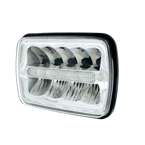 5" x 7" 9 LED Rectangular Light with 6 White LED Light Bar