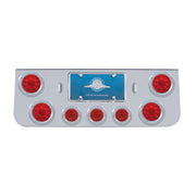 CR Rear Center Panel w/4X LED 4" Refl. Lights & 3X LED 2-1/2" Beehive Lights -Red LED/Clear Lens