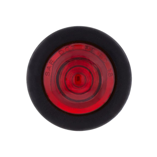 1 LED Mini Clearance Light Red LED With Red Lens w/ Rubber Grommet