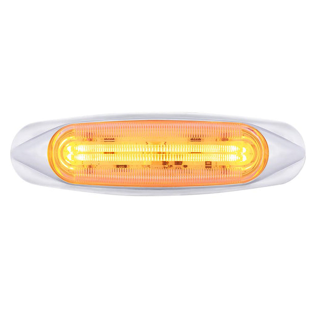 4 LED Light Track Clearance/Marker Light - Amber LED/Clear Lens